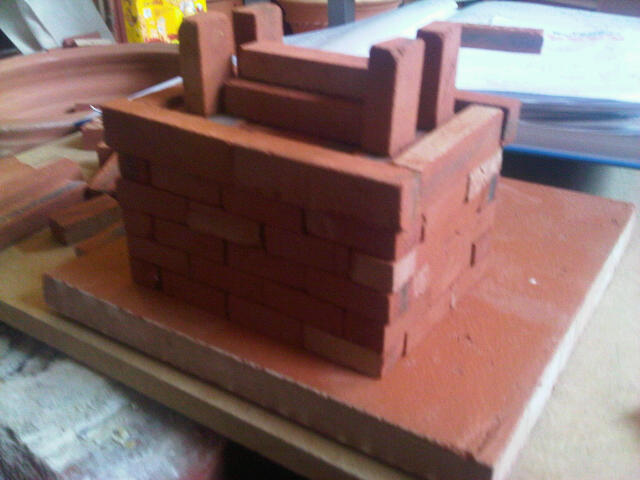 Small Georgian House. Clay Clay Miniature Brick Building Kit
