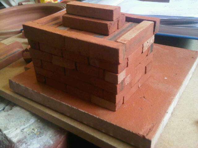 Small Georgian House. Clay Clay Miniature Brick Building Kit