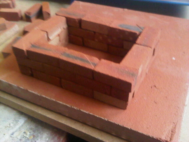 Small Georgian House. Clay Clay Miniature Brick Building Kit
