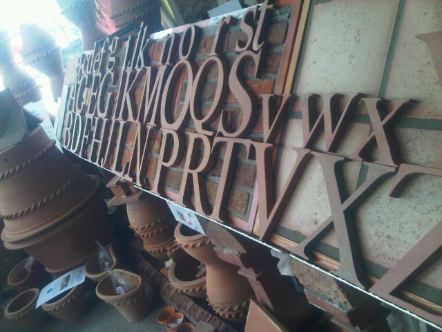 Clay Clay Terracotta Lettering