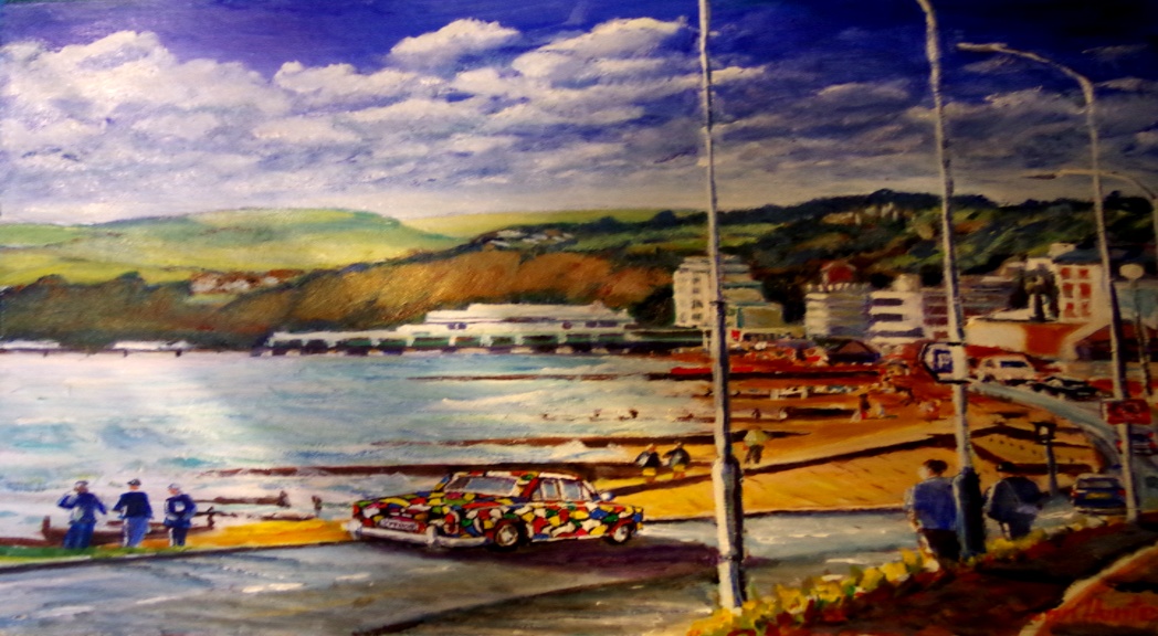 'Freshwater' by John Hunter Landscape Artist Acrylic on board. 40 by 30 cm  Sold �180.