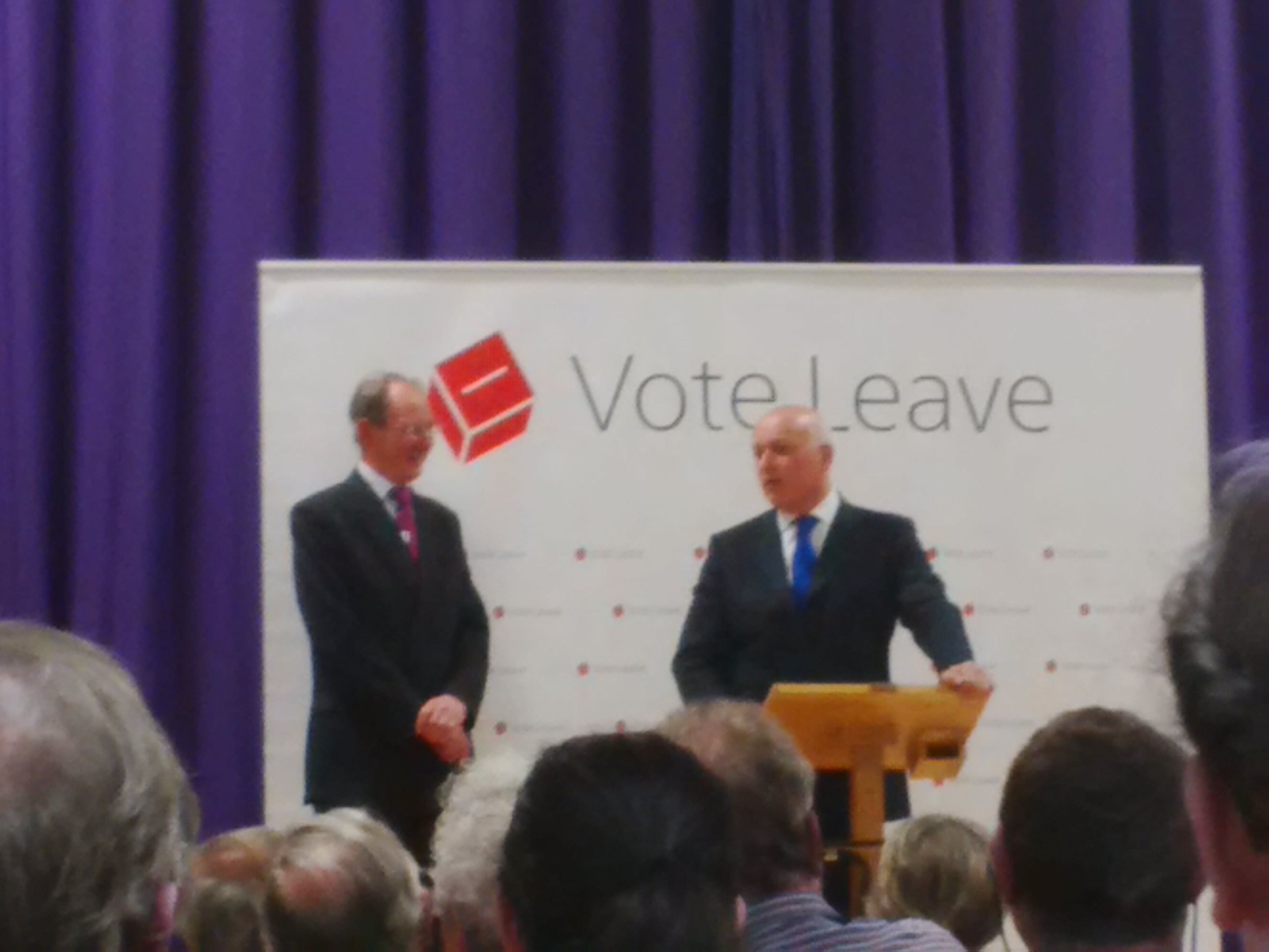 Vote Leave Rally, Newport, IW. 20th May 2016 Iain Duncan Smith MP and Andrew Turner MP