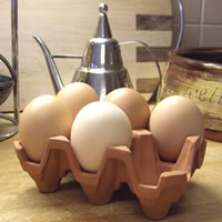 Clay Egg Rack for 6 eggs