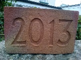 2013 Date Brick. Indented numbering and out dented numbering