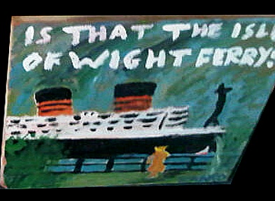 BB Bango. Queen Elizabeth Liner in New York Bango depiction of. Acrylic on  30*30cm Terracotta tile. �15 