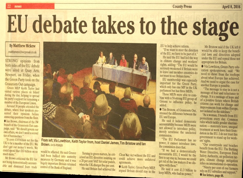 EU Debate Newport Quay Arts April 1st 2016