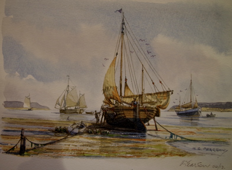 Mervyn Pearson Original Watercolour Late 2014 H. Original Watercolour Unframed 27*23cm (A4 size) on art paper �75. On display ClayClay shop. Postcard also Available.