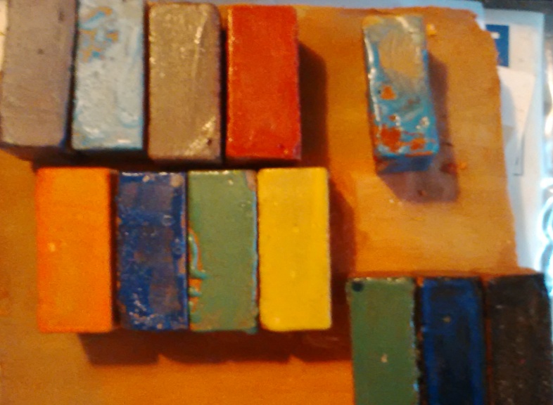 Glazing of mini bricks - multi colours Maxi size 30 p each