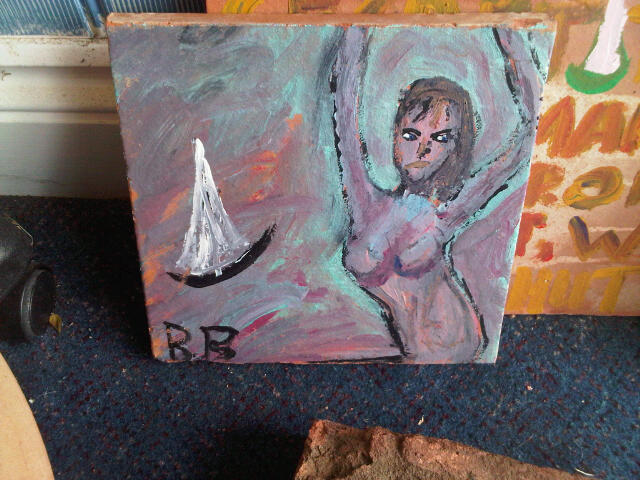 BB Bango Brunette 2 on terracotta 20*20cm �15. On display Bembridge Shop