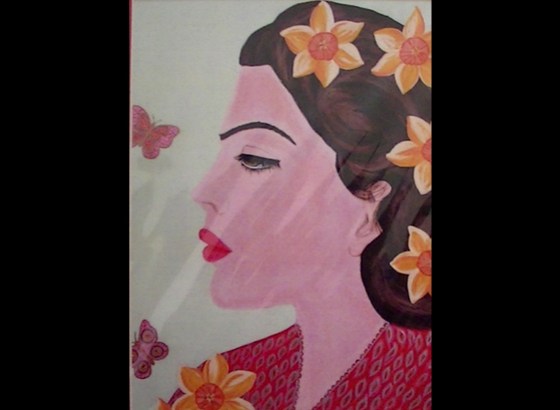 'Flowers' Katie Hobbs Print Mounted 20*28cm �15