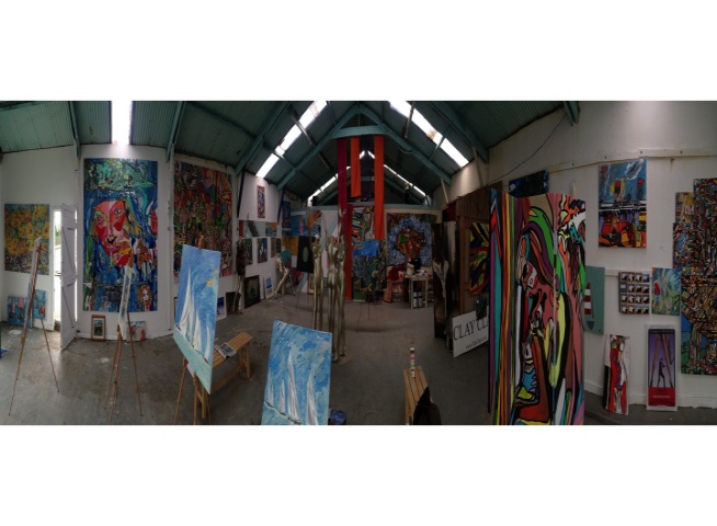 Panorama Big Art All Summer Exhbition is at Wight Marine, Embankment Rd, Bembridge, Isle of Wight. PO35 Picture taken 20th June 2015. Gallery is forever being altered throughout the summer with new artworks, an ArtCar and new artists ,