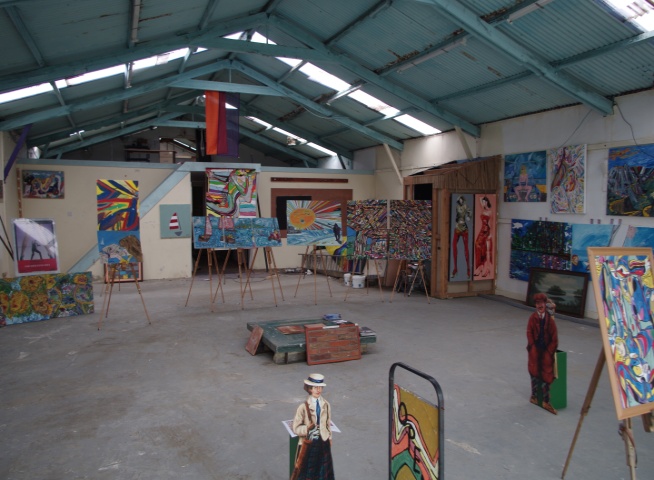 Big Art All Summer Exhbition is at Wight Marine, Embankment Rd, Bembridge, Isle of Wight. PO35 Picture taken 23rd May 2015. Gallery is forever being altered throughout the summer with new artworks, an ArtCar and new artists 