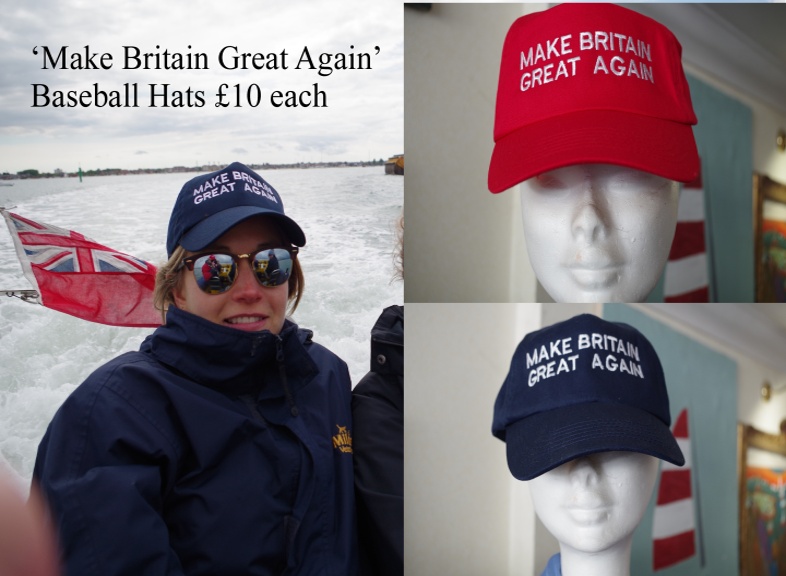 'Make Britain Great Again' Baseball hats in red and blue 10 each
