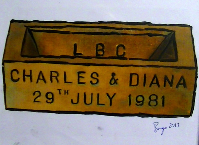 'Brick' by BB Bango. One of a selection of A4 sized acrylic on paper and framed original photo based paintings �40. On display Bembridge shop. Also postcards available. This picture was painted late May 2013 .