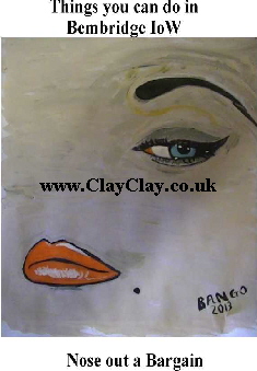 'Nose out a Bargain' 'Things you can't and can do in Bembridge, IW' Postcard based on original painting by BB Bango