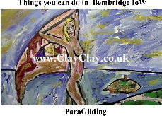 'ParaGliding' 'Things you can't and can do in Bembridge, IW' Postcard based on original painting by BB Bango