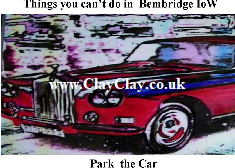 'Park your Car' 'Things you can't and can do in Bembridge IW' Postcard based on original painting by BB Bango
