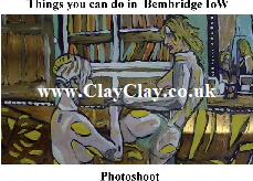 'PhotoShoot' 'Things you can't and can do in Bembridge, IW' Postcard based on original painting by BB Bango