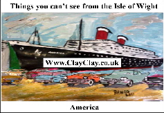 'America' 'Things you can't and can do in Bembridge IW' Postcard based on original painting by BB Bango