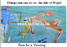 'Pose for a Painting 'Things you can't and can do in  Bembridge, IW' Postcard based on original painting by BB Bango