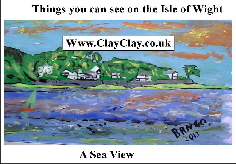 'Sea View in IW' 'Things you can't and can do in  Seaview, IW' Postcard based on original painting by BB Bango