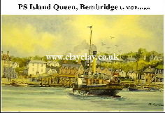 'Island Queen' Postcard Based on original watercolour by M Pearson . Original painting on display in ClayClay Shop