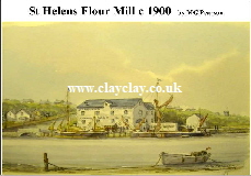 'St Helens Flour Mill' Postcard Based on original watercolour by M Pearson . Original painting on display in ClayClay Shop