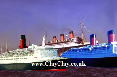 'Things you can and can't see old Cunard liners' Postcard 