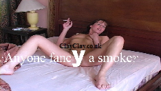 'Fancy a Smoke'.  Postcard based on original Bango Photograph. 