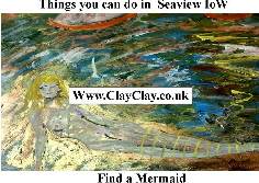 'Find a Mermaid' 'Things you can't and can do in Seaview IW' Postcard based on original painting by BB Bango