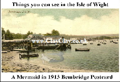 'Mermaid in 1913 Bembridge Postcard'.