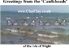 'Caulkheads (Soldiers floating in sea as tide comes up to escape French invasion. - Corkheads) based on local IW Legend