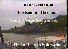 'Find a Russian Submarine' 'Things you can't and can do in Portsmouth' Postcard based on original painting by BB Bango
