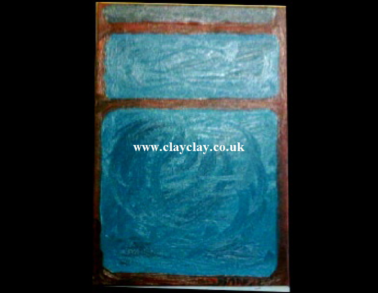 �Turquoise and Brown� by BB Bango. Acrylic on canvas  30*40cm �250,000. On display Bembridge shop. Also postcards available. This picture painted May 30th 2012 is influenced by Rothko. 
