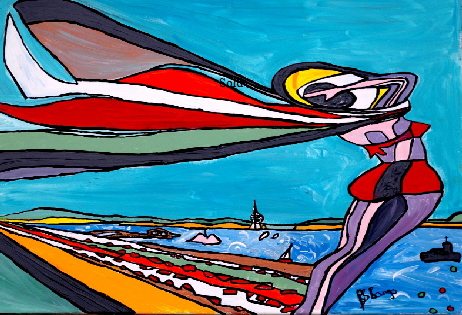 'Wind' Acrylic on canvas 18 by 24 inch   by BB Bango   �100