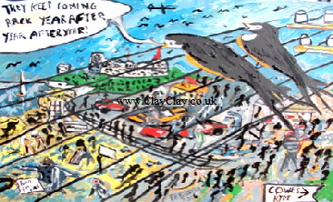 'Birds at the Seaside' by  BB Bango Acrylic 24*18"  on canvas board £75. On display Bembridge Shop