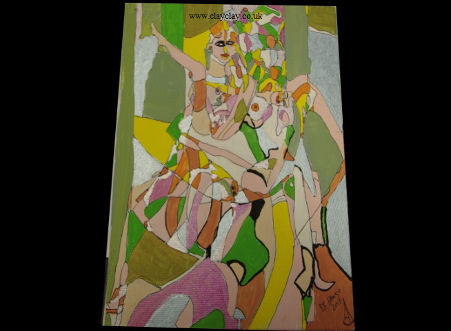 'Three Nudes' 12 by 10 inches by BB Bango. July 25th 2015 Acrylic on canvas board. On display Bembridge Shop £75 'Three Nudes' 12 by 10 inches by BB Bango. July 25th 2015 Acrylic on canvas board. On display Bembridge Shop £75