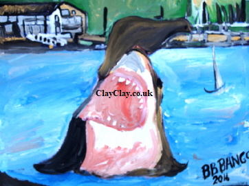 ‘A shark called Mark and Smelly Neil the seal. Taken from the third 'Joeycomehere' Childrens book by BB Bango ‘A shark called Mark and Smelly Neil the seal. Taken from the third 'Joeycomehere' Childrens book by BB Bango