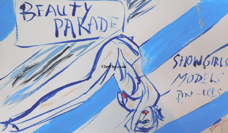 'Beauty Parade' Acrylic on paper A3 size by BB Bango   �45