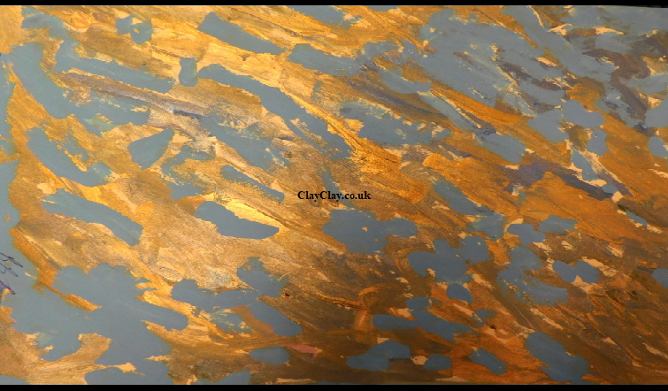 'Blue Gold clouds' Acrylic on paper A3 size by BB Bango   �45