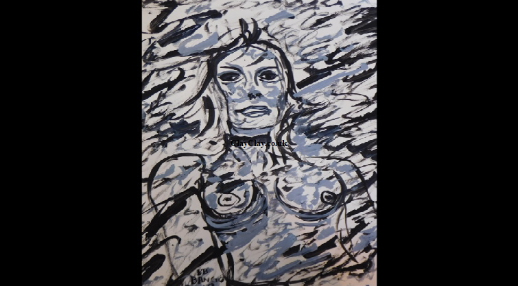 'Spooky' Acrylic on paper A3 size by BB Bango   �45