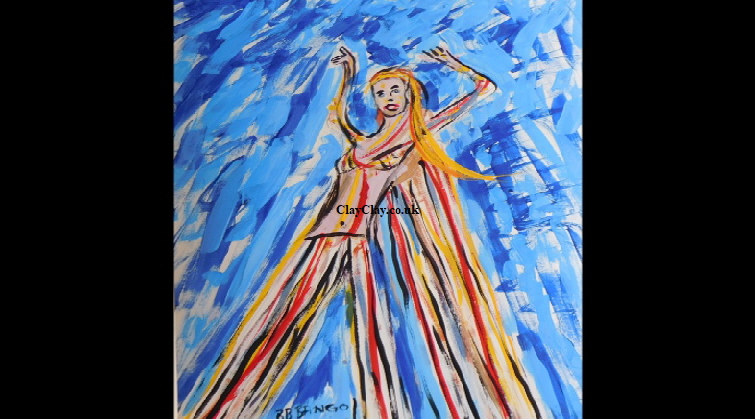 'Trousers' Acrylic on paper A3 size by BB Bango   �45