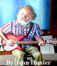 John Hunter Portrait Artist In oil (like this one of a local Wight musician) Typically 20 by 24" £400. Based on one or two sittings in Bembridge IW