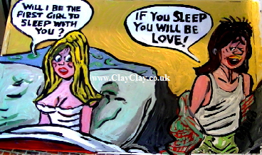Saucy 'Sleep' A4 size acrylic Painting by BB Bango