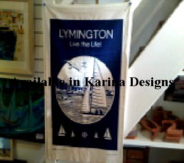 Original Lymington and New Forest Tea towels (60*40cm) and fabric bags by Brand Bamboo. On display Lymington Shop