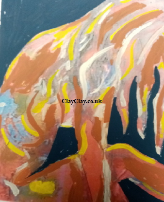 'i dont know what it is?' Acrylic on paper A4 size by BB Bango   �45