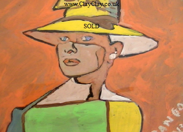 'Audrey Hepburn' by BB Bango. One of a selection of A4 sized acrylic on paper and framed original photo based paintings SOLD. Also postcards available. This picture was painted late May 2013 .