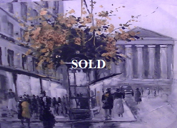 London Originating from artist in st Tropez Acrylic on canvas. 110*110cm £125 On display Bembridge shop 