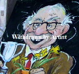 'Winner' by Kate Gooden Acrylic Original on box canvas 20*20cm �40. On display ClayClay shop.