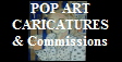 Pop Art Commissions. E mail us a photo and BB Bango will do an Original Pop Art (Black lines, loads of colours as per 60s Dada  artwork) Caricature of you - your face, your body for just 40 (Variable sizes at least 25*21cm in size - acrylic on paper) using SH frame with glass. Including UK postage.This is a proper painting not a print. Turnaround 2 days from order